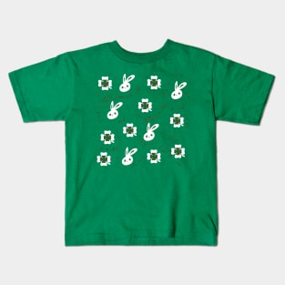 Clover & Bunny Pattern Kids T-Shirt